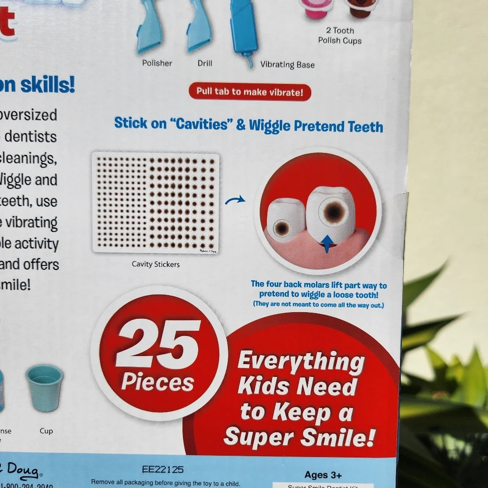 NEW Melissa & Doug Dentist Dental Pretend Play Teeth Set 25-pieces